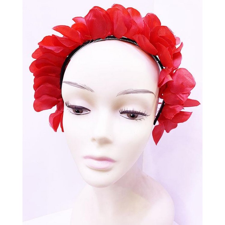 Luau Aloha Hawaii Party Red Color Leaf Crown10x15cm