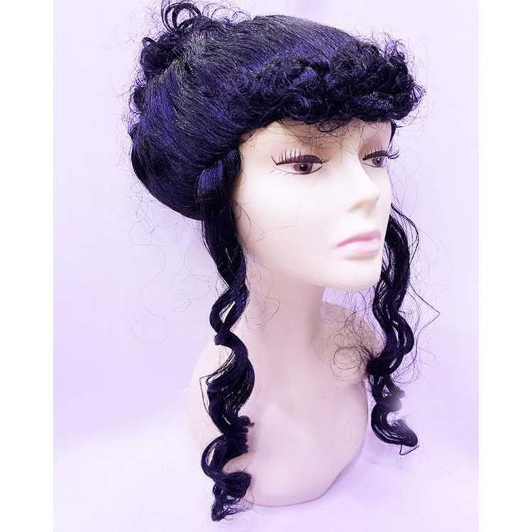 Black Color Luxury Lined Bun Women's Wig AdultBoy
