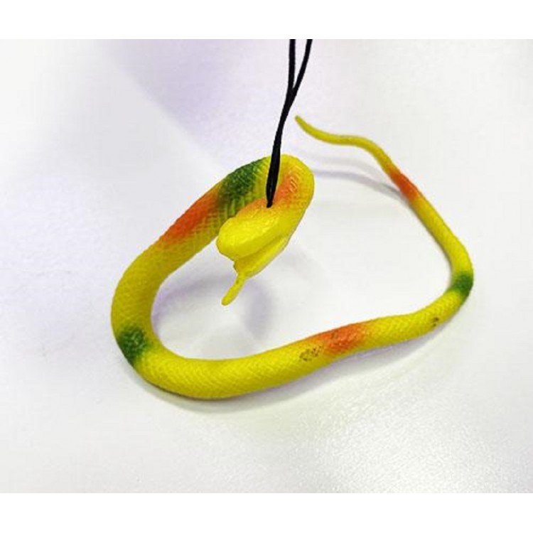 Yellow Color Realistic Silicone Soft Snake 37 cm