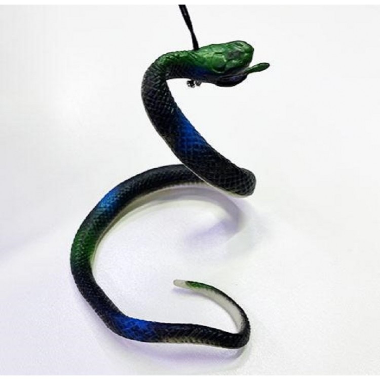 Black Color Realistic Silicone Soft Snake 37 cm