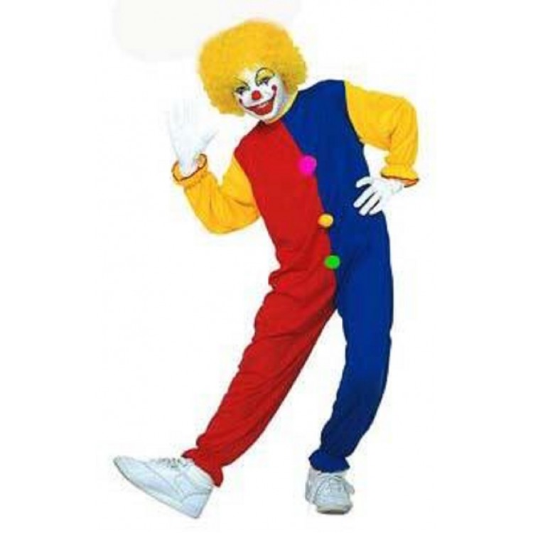 Adult Size Jumpsuit Shaped Clown Costume