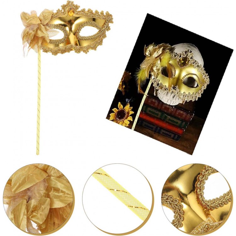 Golden Glitter Photo Shoot Mask 18x29 cm
