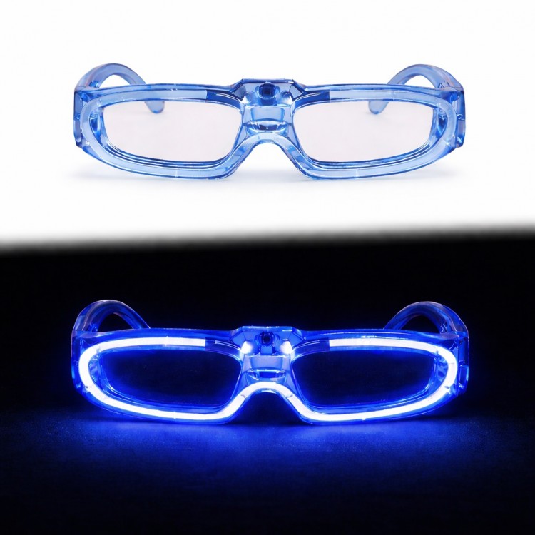 Blue LED Light Party Glasses 3 Modes –Glow & Night Entertainment Glasses