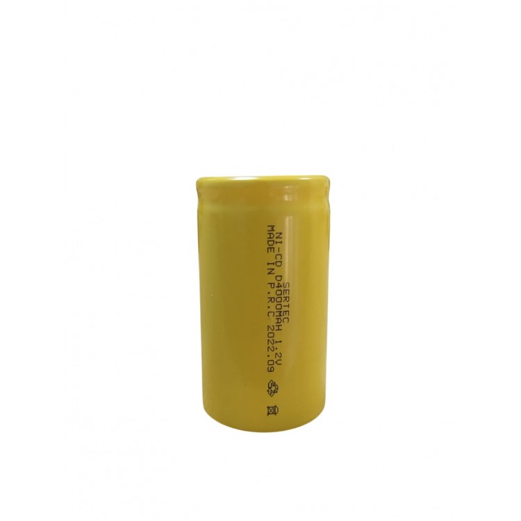 1.2V 4000 Mah - D Büyük Boy - Ni-CD Şarjlı Pil - (Başsız / Flat Head)