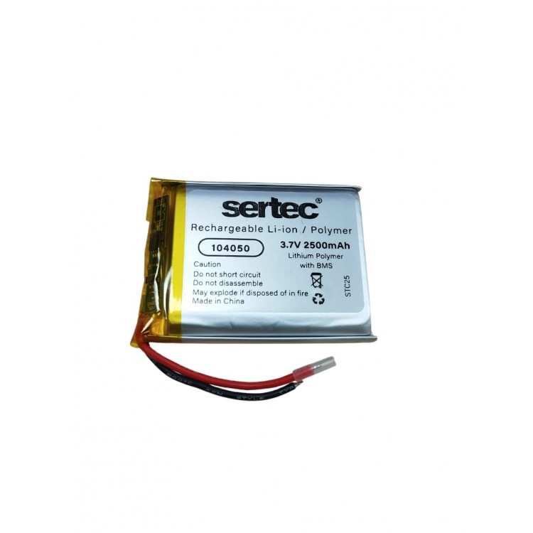 104050 3.7V 2500mAh Li-Polymer Pil (Devreli/1.5A)