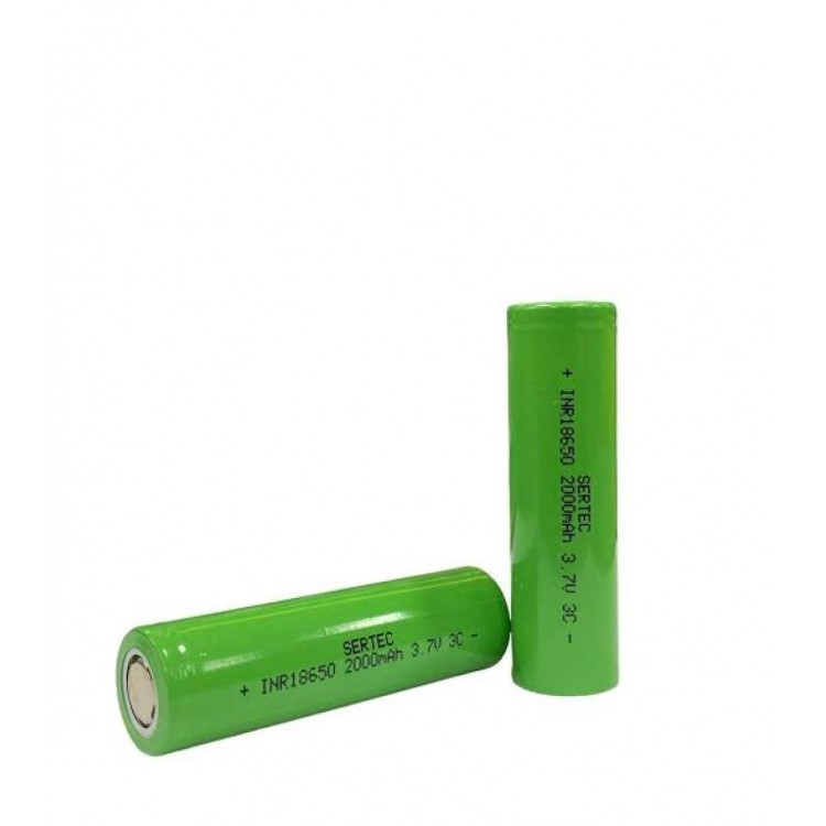 18650 3.7V 2000 Mah 3C Li-Ion Şarjlı Pil