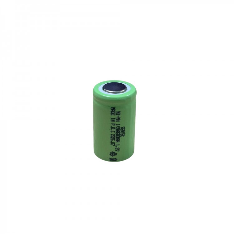 1.2V 500 Mah - 1/2AA - Ni-MH Şarjlı Pil - (Başsız / Flat Head)