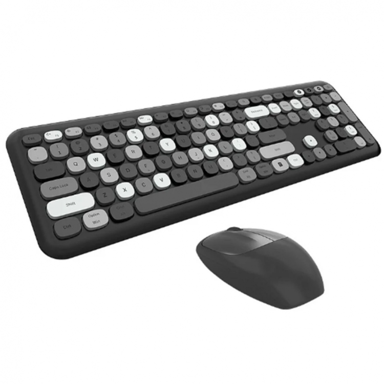 Mofii No666 Siyah Gri Klavye Mouse Set
