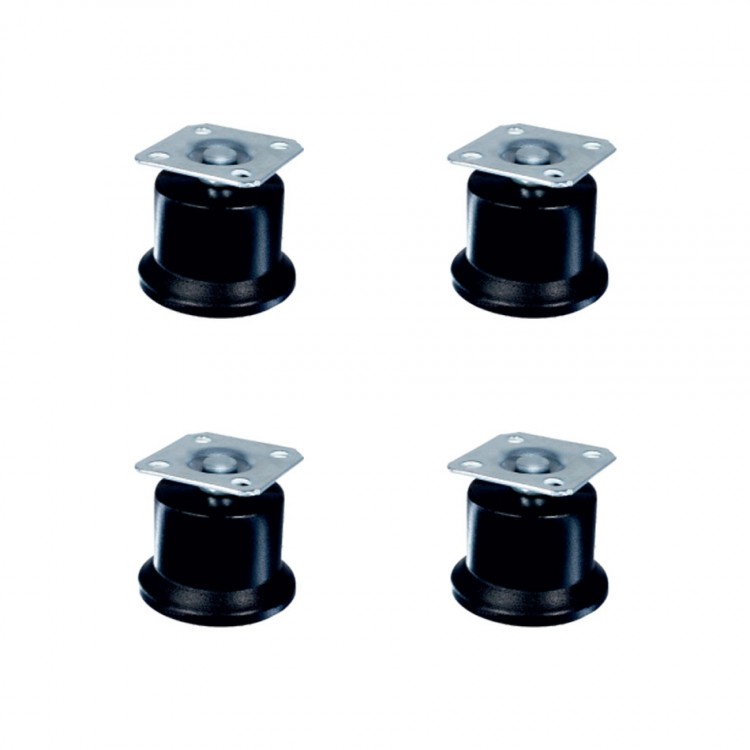 Bekleme Ayak Tablalı - 50MM - Siyah HKS280 - 4 Adet