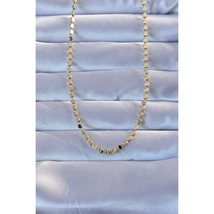 316L Çelik Gold Renk 60 cm Parçalı Ezme Kolye TJ-BKO9470