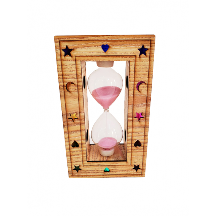 Wooden Lighted Hourglass