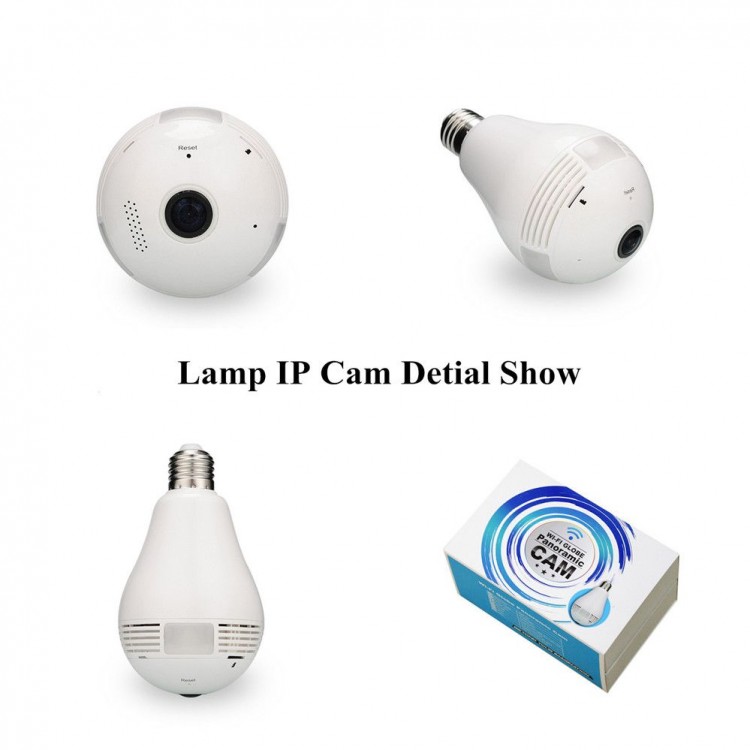 360 Degree Panoramic Bulb IP Security Camera V380 PRO