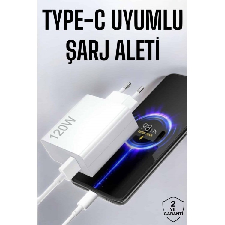Type-C 120W Şarj Aleti Hızlı Şarj Turbo