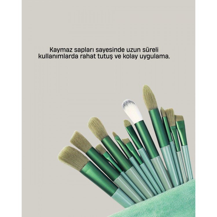 Cilt Dostu Profesyonel Makyaj Fırça Seti Pudra ve Fondöten İçin Uygun