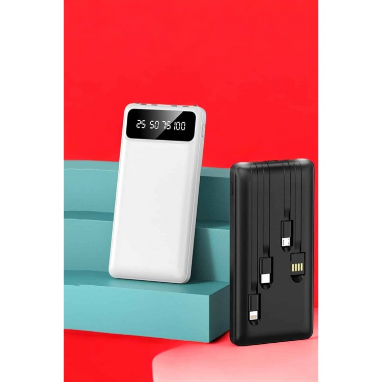 Powerbank 20.000 Mah LCD Ekran USB Lightning Type-C Uyumlu İOS ve Android