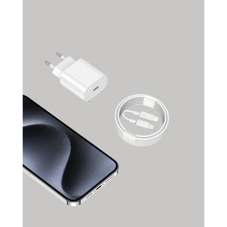 iPhone ve iPad Uyumlu 20W Güvenli USB-C Hızlı Şarj Adaptörü