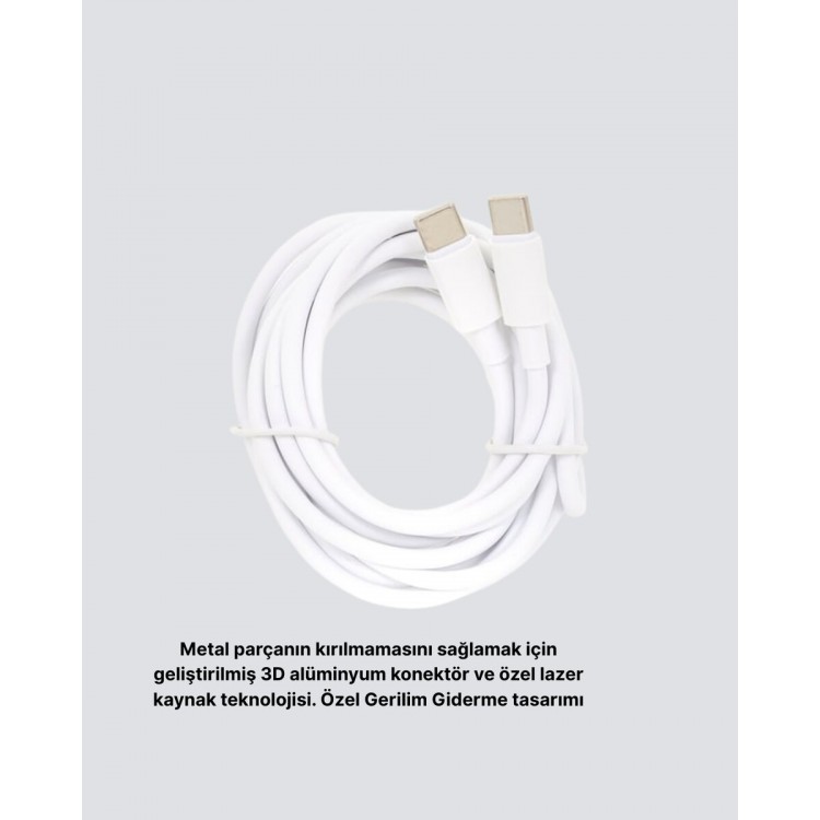 30W Hızlı Şarj Destekli 5.0A Type-C Kablo Veri Aktarım Özellikli