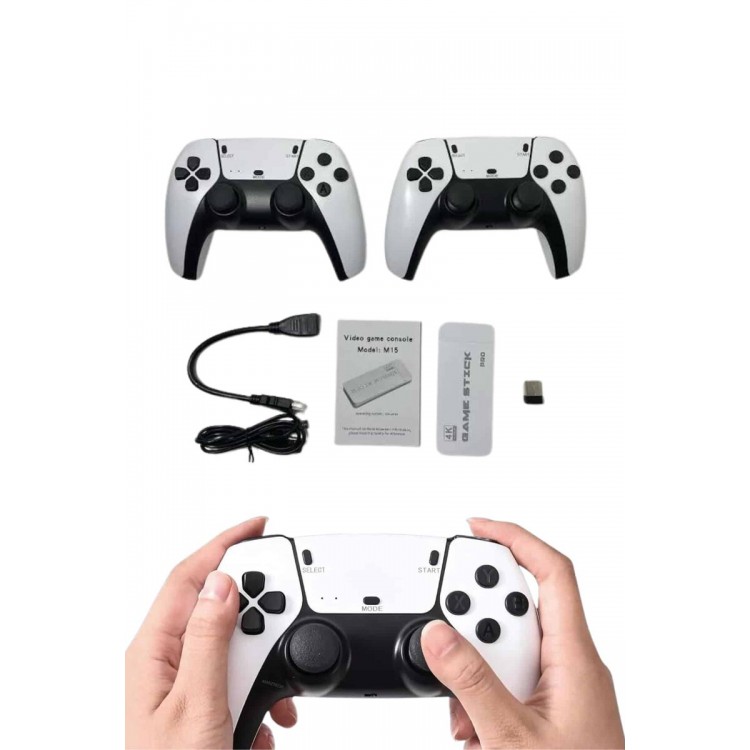 Game Stick 4K Retro Çift Kollu Atari Oyunlari +20000 Oyunlu Konsol Nostalji