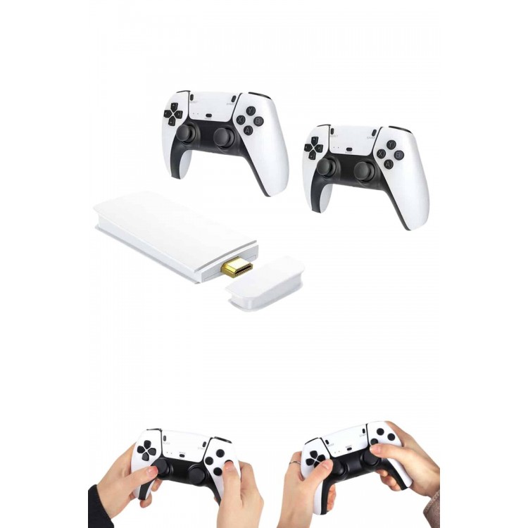 4K HD Görüntü Kaliteli Retro Game Stick 20000 Oyunlu Çift Kollu Beyaz Game Stick