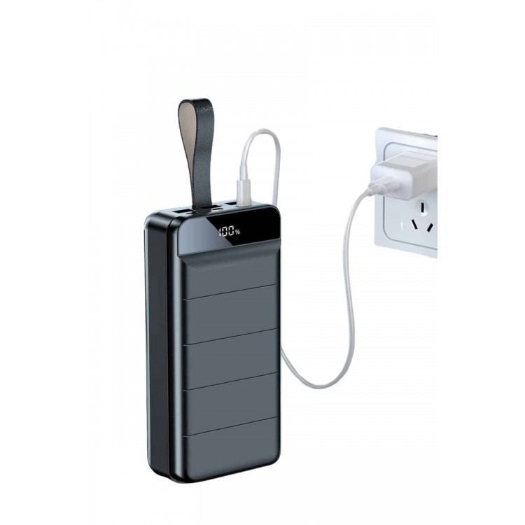 Taşınabilir Powerbank 50.000 mAh 4 Girişli Hızlı Şarj Led Göstergeli Fenerli Şarj