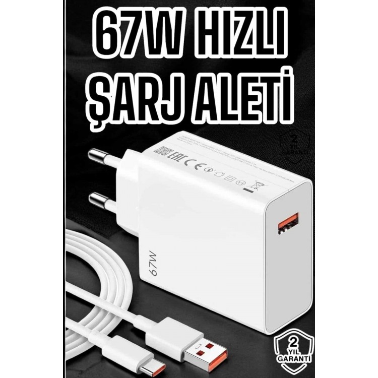 67W Şarj Aleti Turbo Hızlı Type-C Şarj