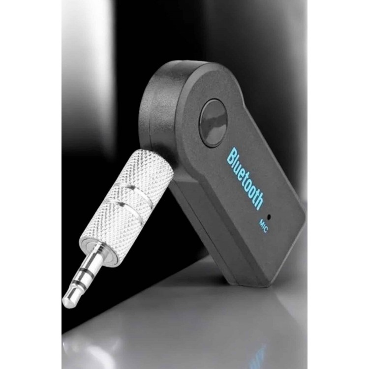 Kablosuz Bluetooth Aux Araç Kiti Siyah Hafıza Kartlı