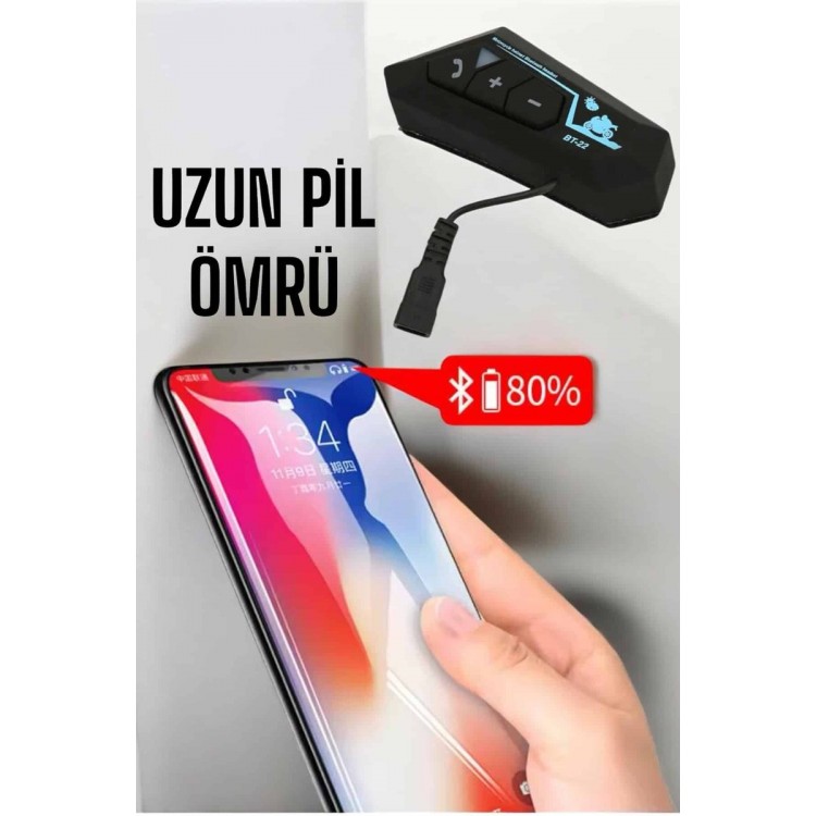 İnterkom Intercom Kask Kulaklık Bt22 Bluetooth Motosiklet Kulaklık 5.0 Bluetooth