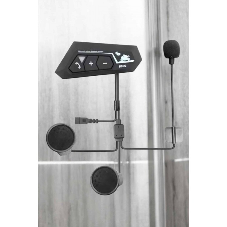 İnterkom Intercom Kask Kulaklık Bt22 Bluetooth Motosiklet Kulaklık 5.0 Bluetooth