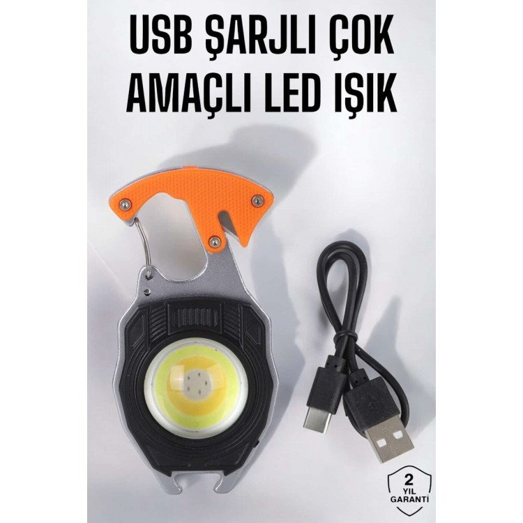 El Feneri Acil Işık Seti Tornavida Düdük Kapak Açma Kamp Lambası