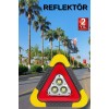 Reflektör Güneş Panelli Solarlı Şarjlı Üçgen Işıklı Trafik Reflektör Fener