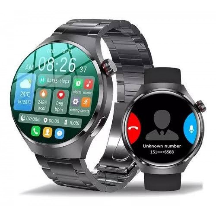 Akıllı Saat Metal Kordonlu GPS ve NFC Uyumlu Arama Cevaplayan