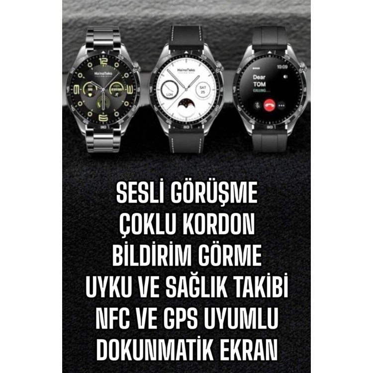 Akıllı Saat Titreşimli Pusula Nabız ve Tansiyon Ölçer NFC Uyumlu