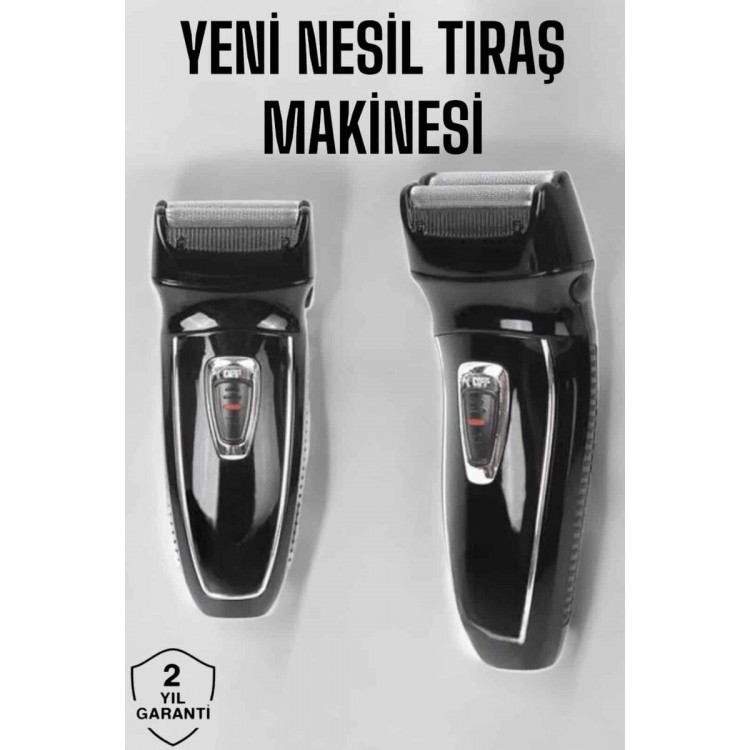 Şarjlı Paslanmaz Çelik Bıçaklı ve Kablosuz Saç Sakal Tıraş Makinesi