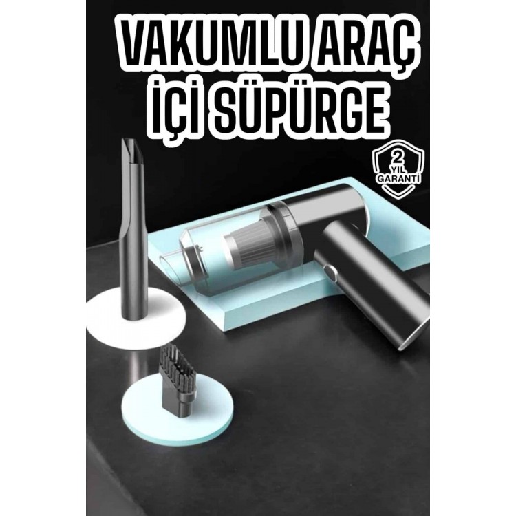 Araç İçi Süpürge Vakumlu Şarjlı Süpürge Filtreli