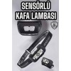 Kafa Lambası Kamp Lambası Sensörlü Şarjlı Ayarlanabilir