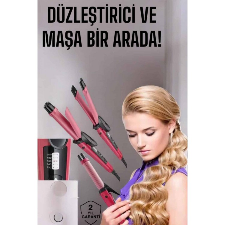 Saç Şekillendirici Düzleştirici Ve Maşa Isı Ayarlı