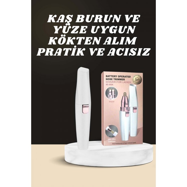 Kulak Burun ve Yüz Epilasyon Aleti ve Yüz Masaj Aleti İkili Cilt Bakım Seti