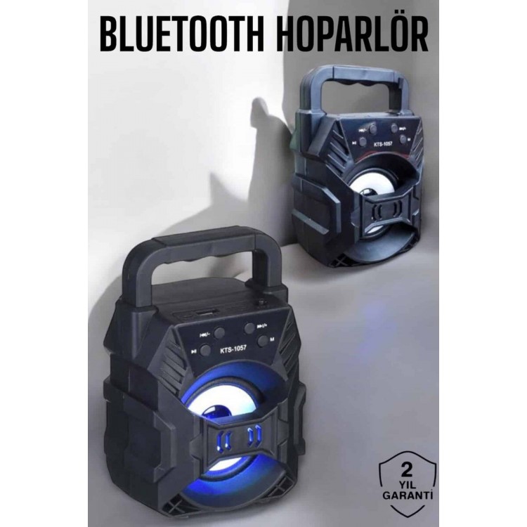 Taşınabilir Bluetooth Hoparlör Led Işıklı Uzun Pil Ömrü