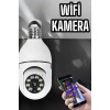 Wifi Kamera Duylu Ampul Görünümlü 360 Derece Dönebilen Ev Kamerası