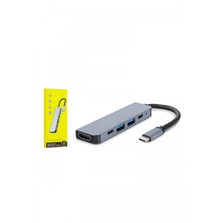 Macbook Pro/air Uyumlu USB Type-C 8 In 1 Hub Dönüştürücü Çevirici Çoklayıcı USB Hdmı Micro Sd 8 Girişli