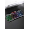 Led Işıklı Oyuncu Klavye Usb Girişli RGB Işıklı Q Klavye Mouse Hediyeli