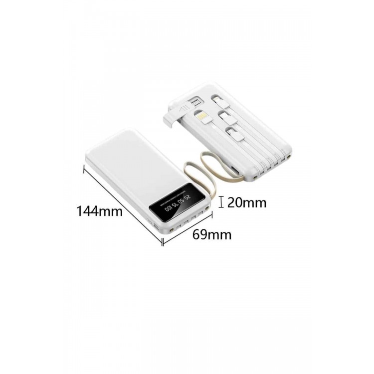 Powerbank Şarj Cihazı 4 Çıkışlı 20.000 MAH Powerbank Taşınabilir Çoklu Giriş