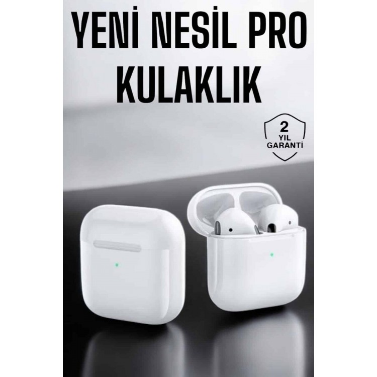 Yeni Nesil Pro Bluetooth Kulaklık Uzun Pil Ömrü Beyaz