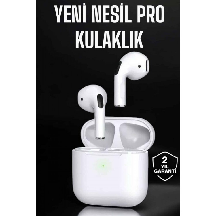 Beyaz Yeni Nesil Pro Bluetooth Kulaklık Yüksek Ses Kaliteli ANC Özelliği
