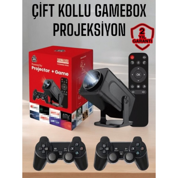 Android Projeksiyon ve Çift Kollu Game Box