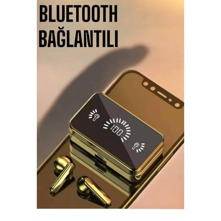 Aynalı Bluetooth Kulaklık Telefon Standlı Dijital Göstergeli