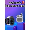 3.Nesil TWS Bluetooth Kulaklık ve Dokunmatik Ekran Akıllı Saat Sesli Görüşme