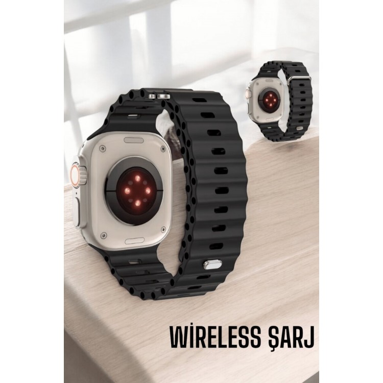 45 MM Gri Kasa Ultra Akıllı Saat Sesli Görüşme Sağlık Takibi Suya Dayanıklı