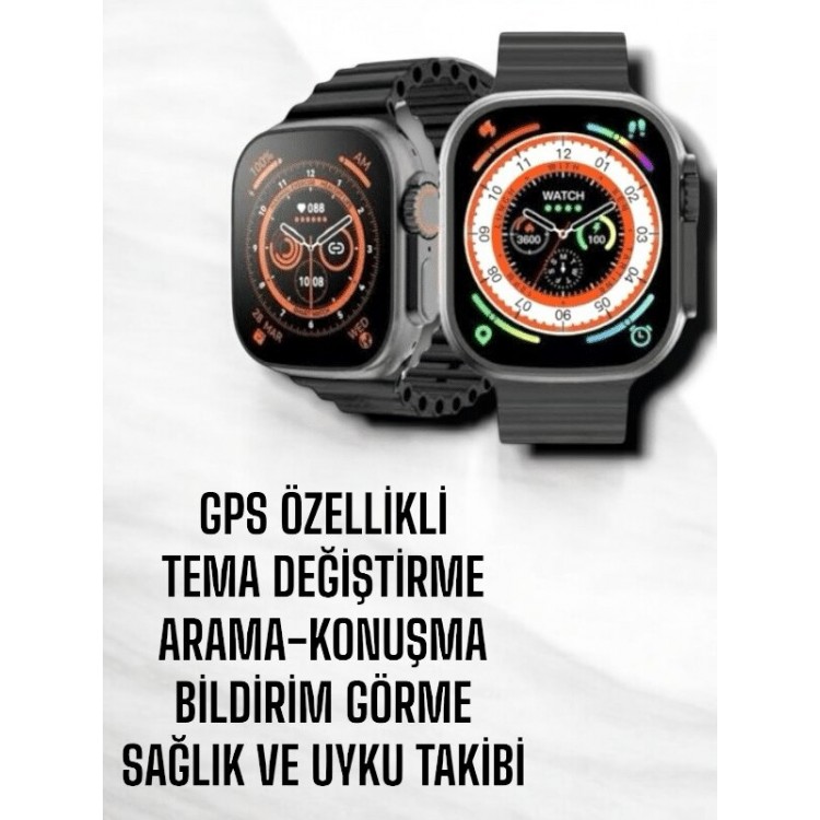 Yeni Nesil Ultra Akıllı Saat Titreşimli Uyku & Sağlık Takibi Çift Kordon