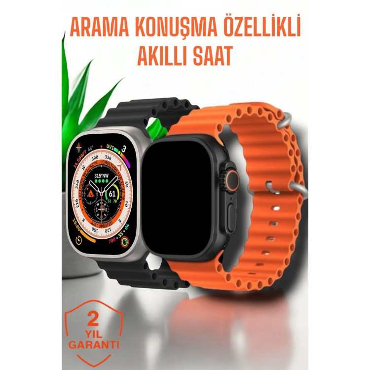 Suya ve Toza Dayanıklı 45 MM Akıllı Saat Bildirim ve Cevapsız Çağrı Görüntüleme
